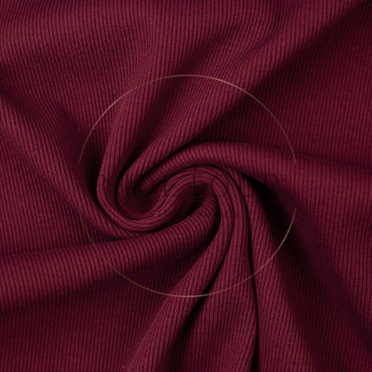 Wholesale European 2x1 Sweatshirt Ribbing - 937 - Bordeaux Red