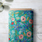 PREORDER - Watercolor Ladybug Floral on Teal - 3208 - Choose Your Base