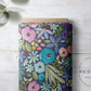 PREORDER - Watercolor Rainbow Floral on Handwoven Texture Cadet - 3250 - Choose Your Base