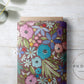PREORDER - Watercolor Rainbow Floral on Handwoven Texture Mauve - 3253 - Choose Your Base
