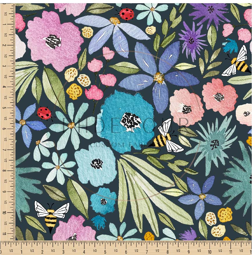 PREORDER - Watercolor Rainbow Floral on Stone - 3269 - Choose Your Base