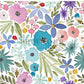 PREORDER - Watercolor Rainbow Floral on White - 3280 - Choose Your Base