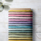 PREORDER - Watercolor Rainbow Wide Stripes on Handwoven Texture Black - 3293 - Choose Your Base