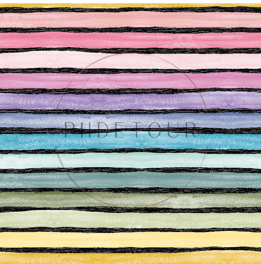 PREORDER - Watercolor Rainbow Wide Stripes on Handwoven Texture Black - 3293 - Choose Your Base