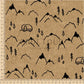 PREORDER - Black Mountains on Herringbone Texture Caramel - 3427 - Choose Your Base