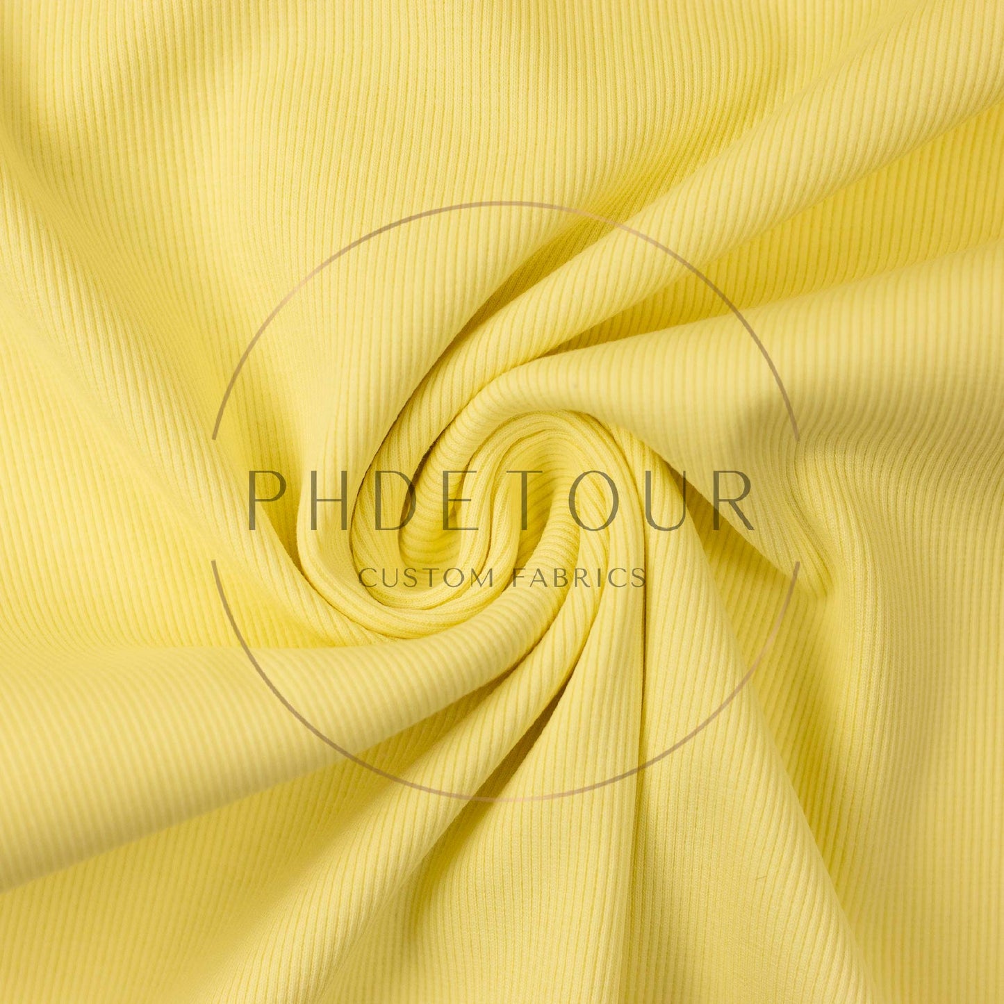 Wholesale European 2x1 Sweatshirt Ribbing - 112 - Soft Lemon