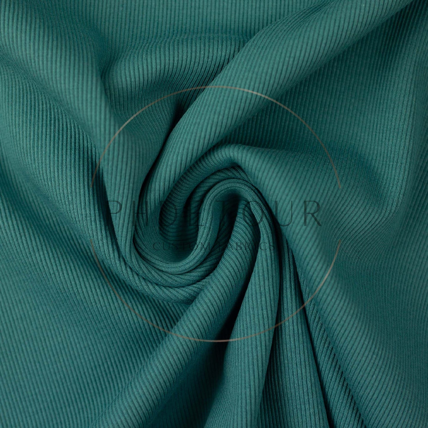 Wholesale European 2x1 Sweatshirt Ribbing - 747 - Teal