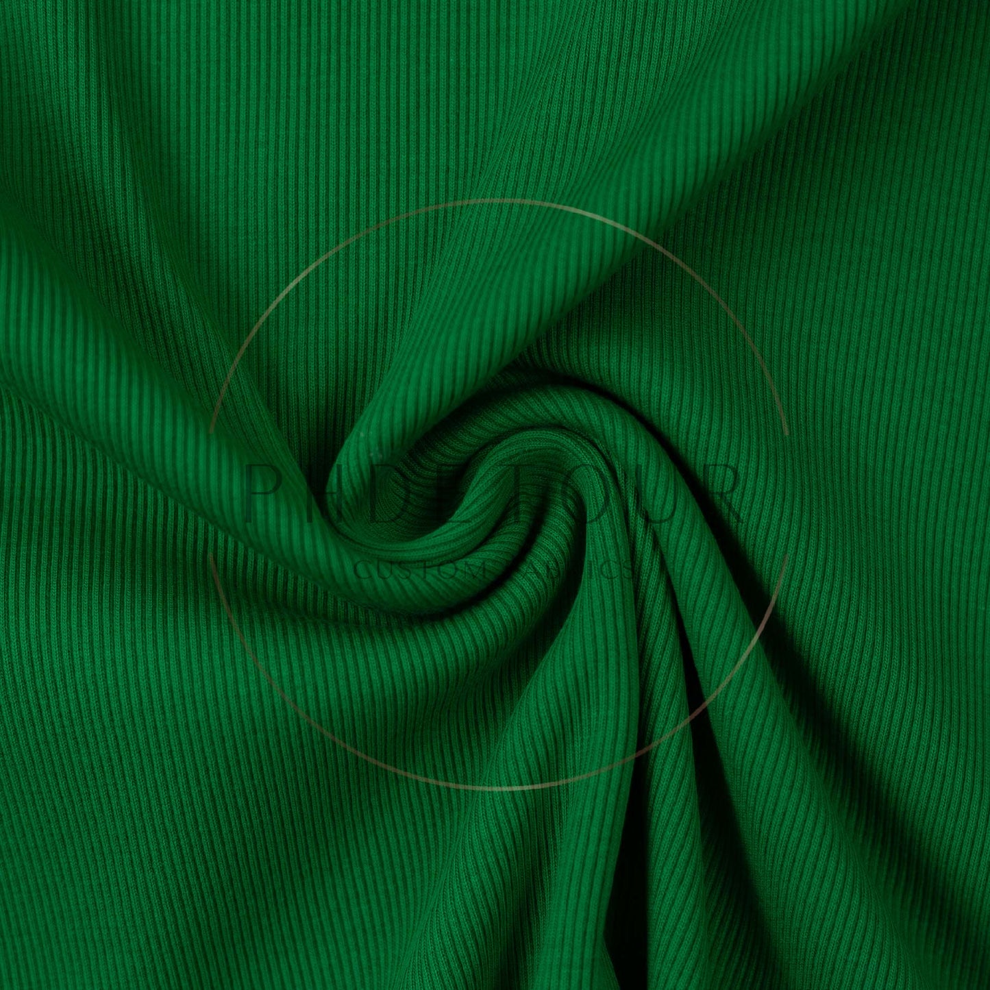 Wholesale European 2x1 Sweatshirt Ribbing - 365 - Grass Green