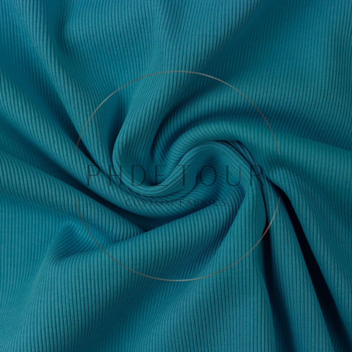 Wholesale European 2x1 Sweatshirt Ribbing - 841 - Turquoise