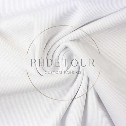 Wholesale European 2x1 Sweatshirt Ribbing - 011 - White