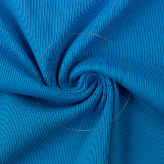 Wholesale European 2x1 Sweatshirt Ribbing - 842 - Cerulean Blue