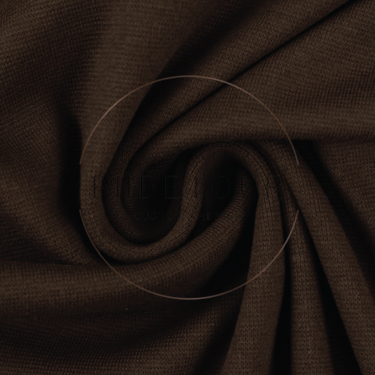 178 - Darker Brown - European 1x1 Flat Ribbing