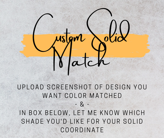 PREORDER - Custom Solid Coordinate - 0000 - Choose Your Base
