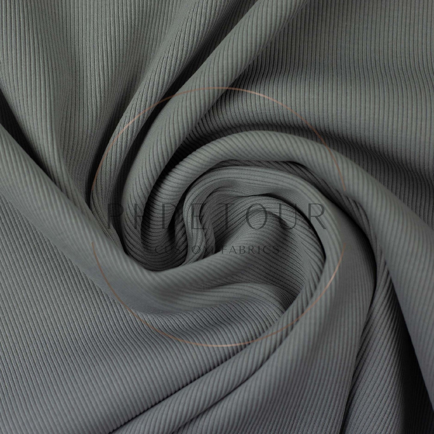 Wholesale European 2x1 Sweatshirt Ribbing - 183 - Cement