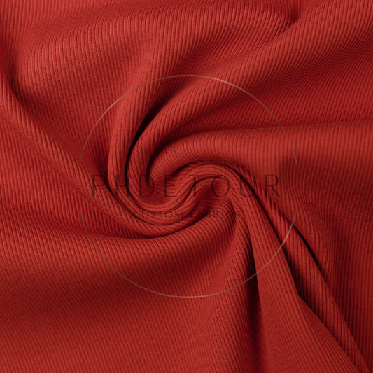 Wholesale European 2x1 Sweatshirt Ribbing - 636 - Red